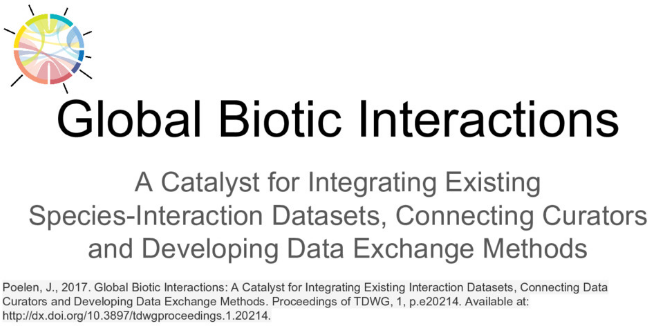 TDWG 2017 Global Biotic Interactions: A Catalyst